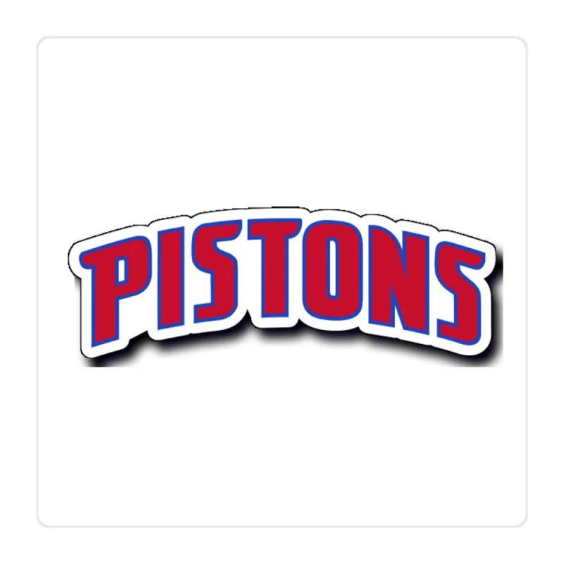 Detroit Pistons Full Color Vinyl Sticker - Custom Size