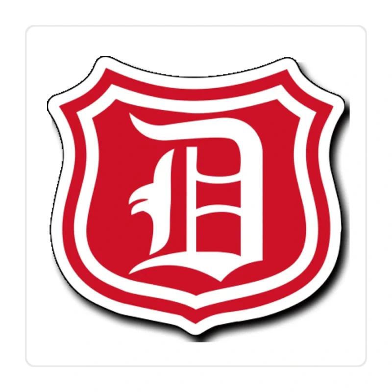 Detroit Red Wings - Shield With Wing - Full Color Vinyl Sticker - Custom Size