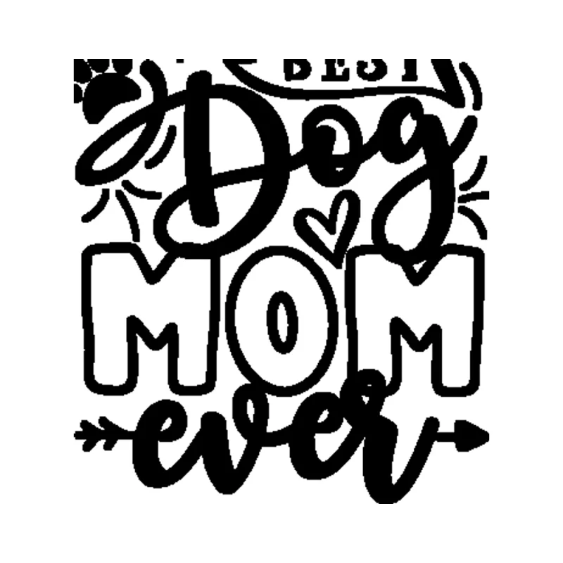 Dog Mom Vinyl Decal - Custom Size