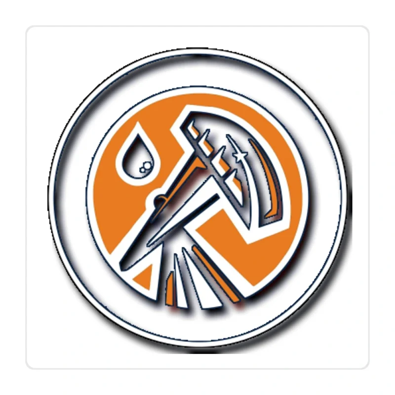 Edmonton Oilers - Blue And Orange Circle - Full Color Vinyl Sticker - Custom Size