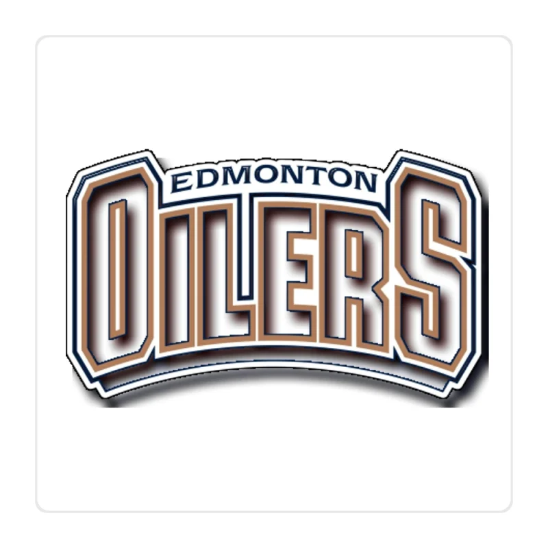 Edmonton Oilers - Blue Name - Full Color Vinyl Sticker - Custom Size