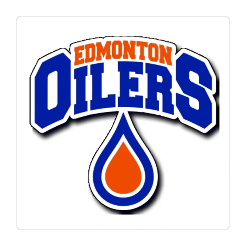 Edmonton Oilers - Name - Full Color Vinyl Sticker - Custom Size
