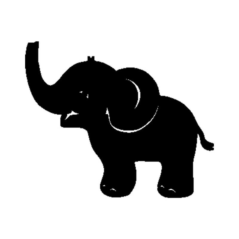 Elephant Vinyl Decal - Custom Size