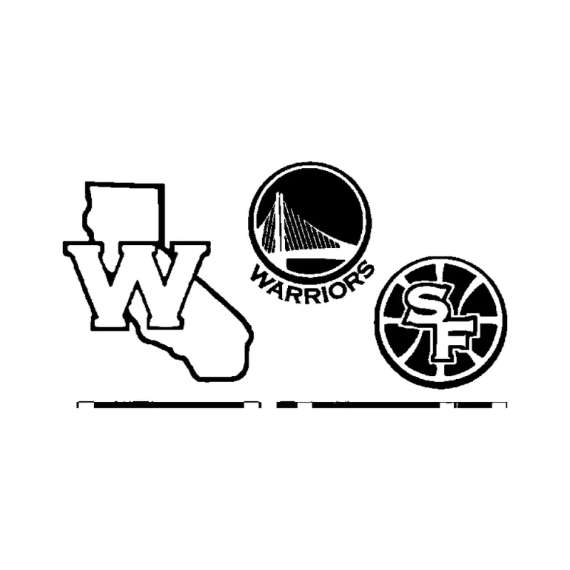 Golden State Warriors - Design 1 - Die Cut Vinyl Decal - Custom Size