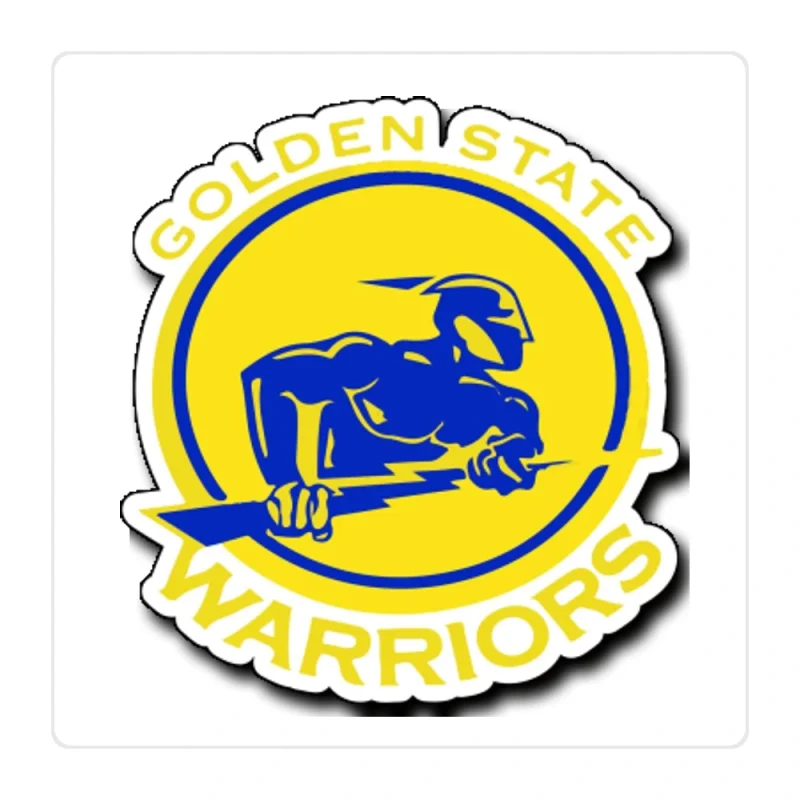Golden State Warriors Full Color Vinyl Sticker - Custom Size