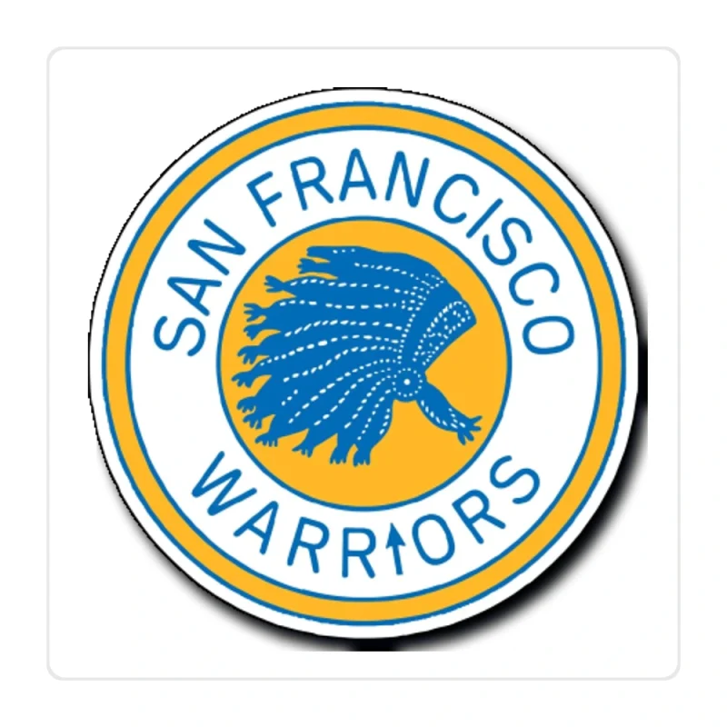 Golden State Warriors Full Color Vinyl Sticker - Custom Size