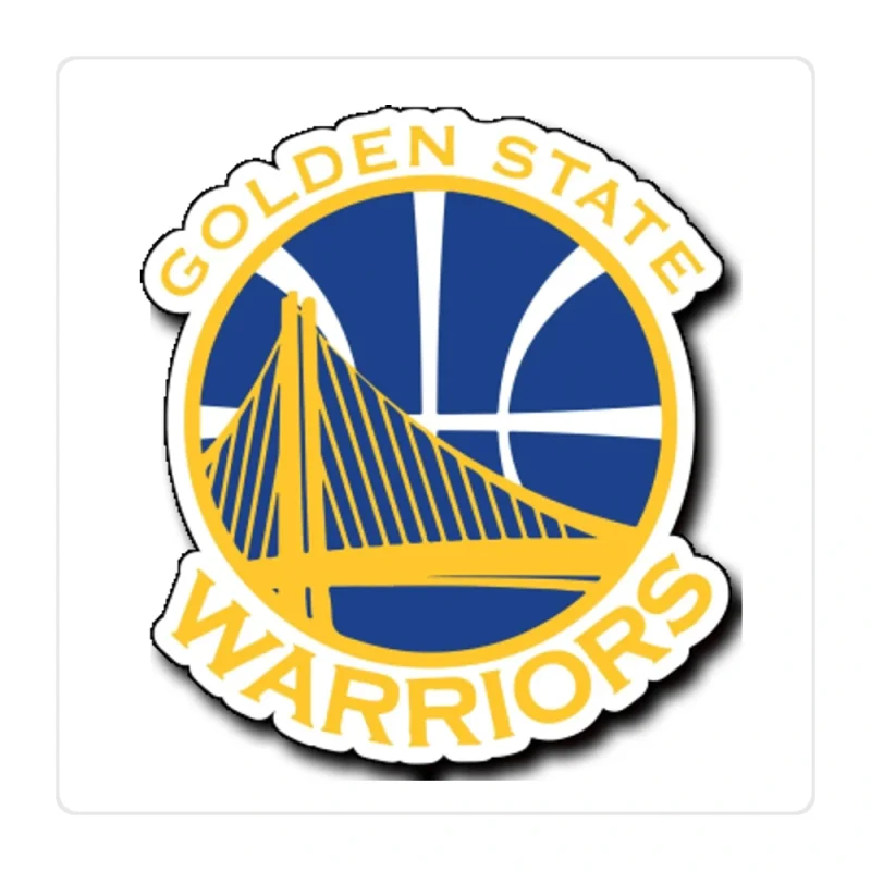 Golden State Warriors Full Color Vinyl Sticker - Custom Size