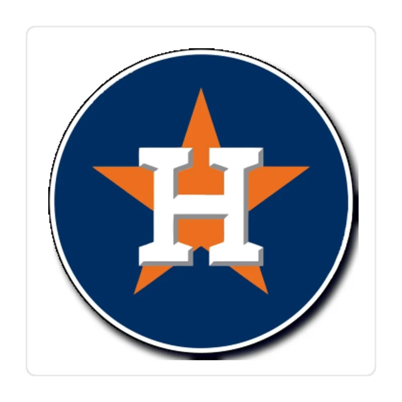 Houston Astros - Blue Circle - Full Color Vinyl Sticker - Custom Size