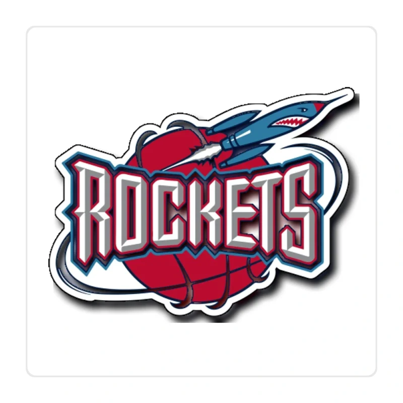 Houston Rockets Full Color Vinyl Sticker - Custom Size