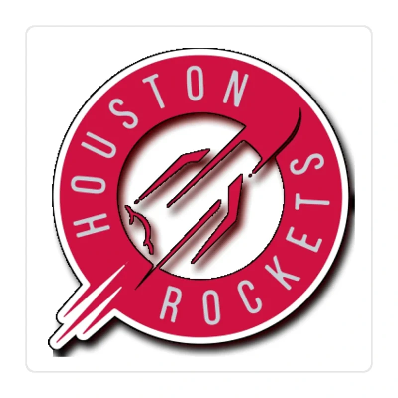 Houston Rockets Full Color Vinyl Sticker - Custom Size