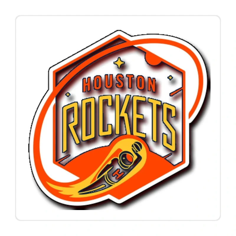 Houston Rockets Full Color Vinyl Sticker - Custom Size