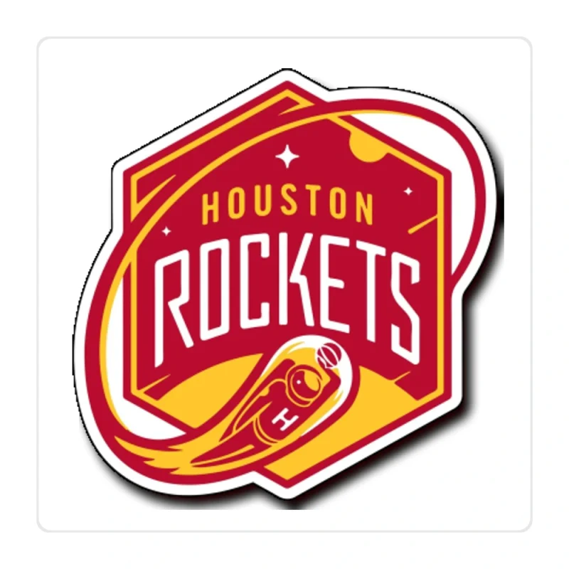 Houston Rockets Full Color Vinyl Sticker - Custom Size