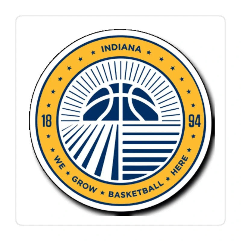 Indiana Pacers Full Color Vinyl Sticker - Custom Size