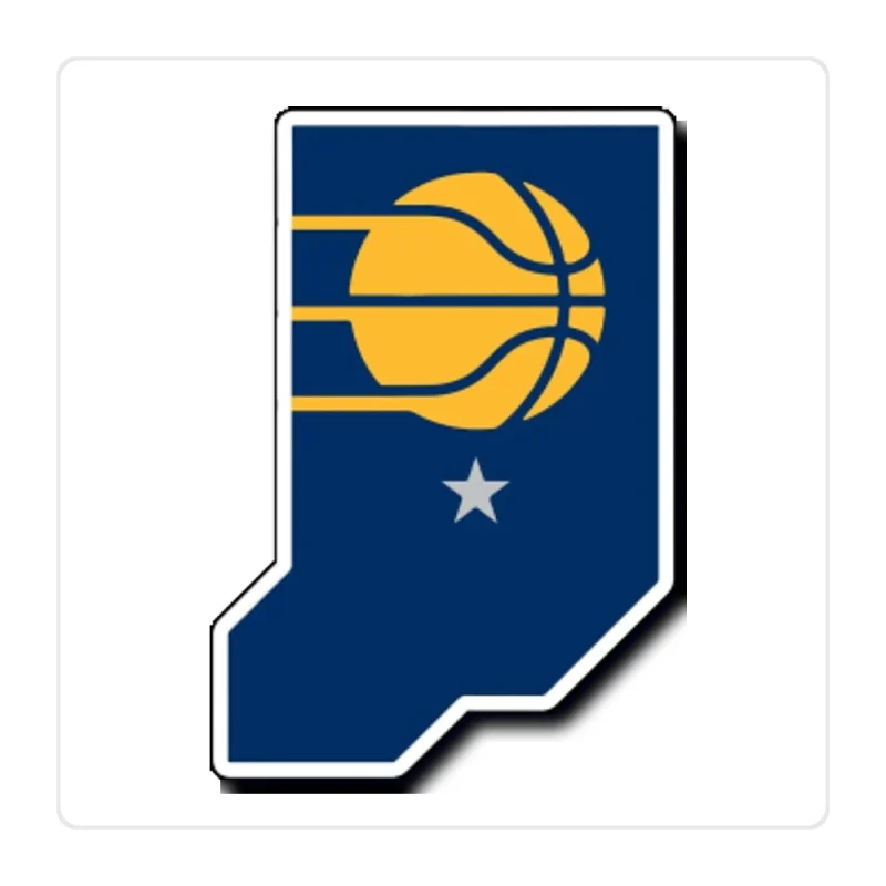 Indiana Pacers Full Color Vinyl Sticker - Custom Size