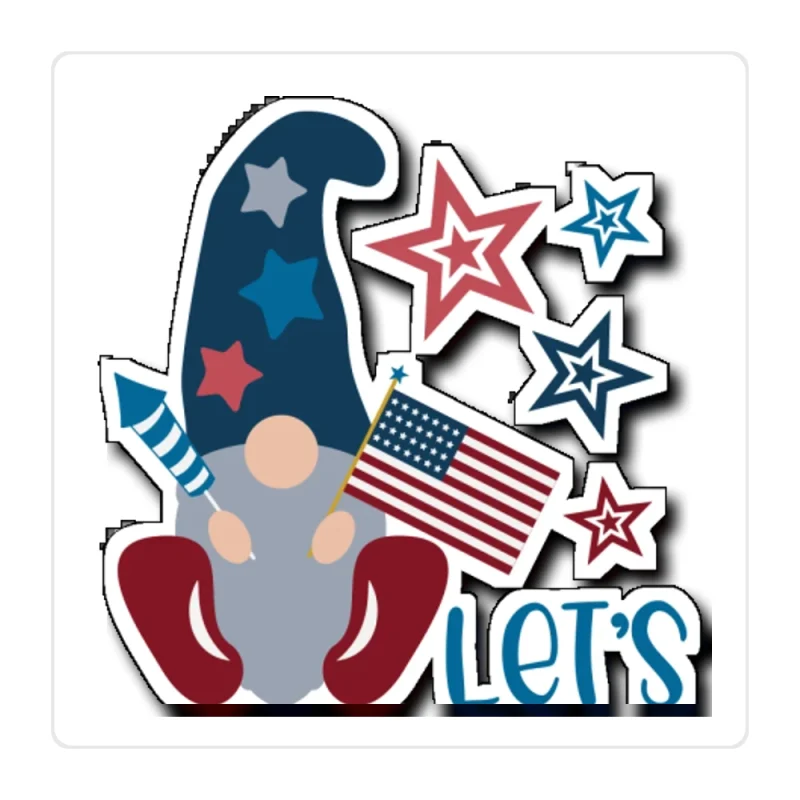 Lets Celebrate - Full Color Vinyl Sticker - Custom Size