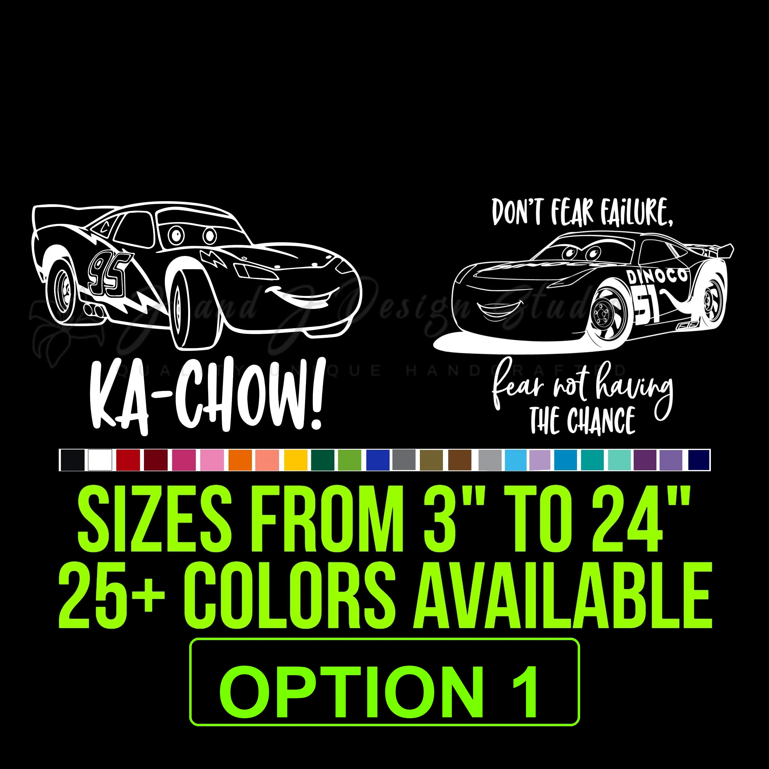 Lightning Mcqueen Vinyl Decal - Custom Size - Image 2