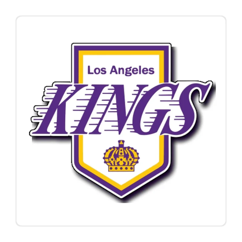 Los Angeles Kings - Purple Kings With Lines And Crown - Full Color Vinyl Sticker - Custom Size