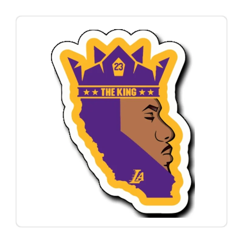 Los Angeles Lakers Full Color Vinyl Sticker - Custom Size
