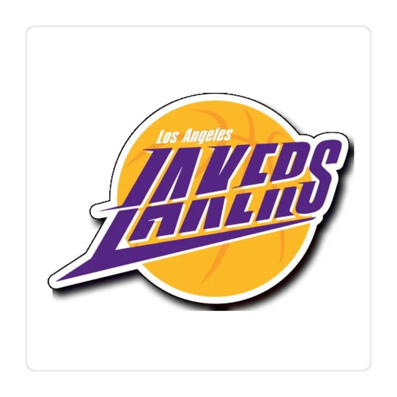 Los Angeles Lakers Full Color Vinyl Sticker - Custom Size