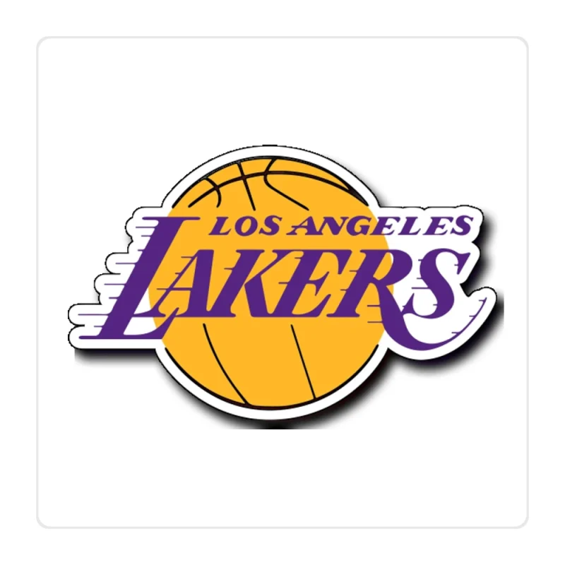 Los Angeles Lakers Full Color Vinyl Sticker - Custom Size