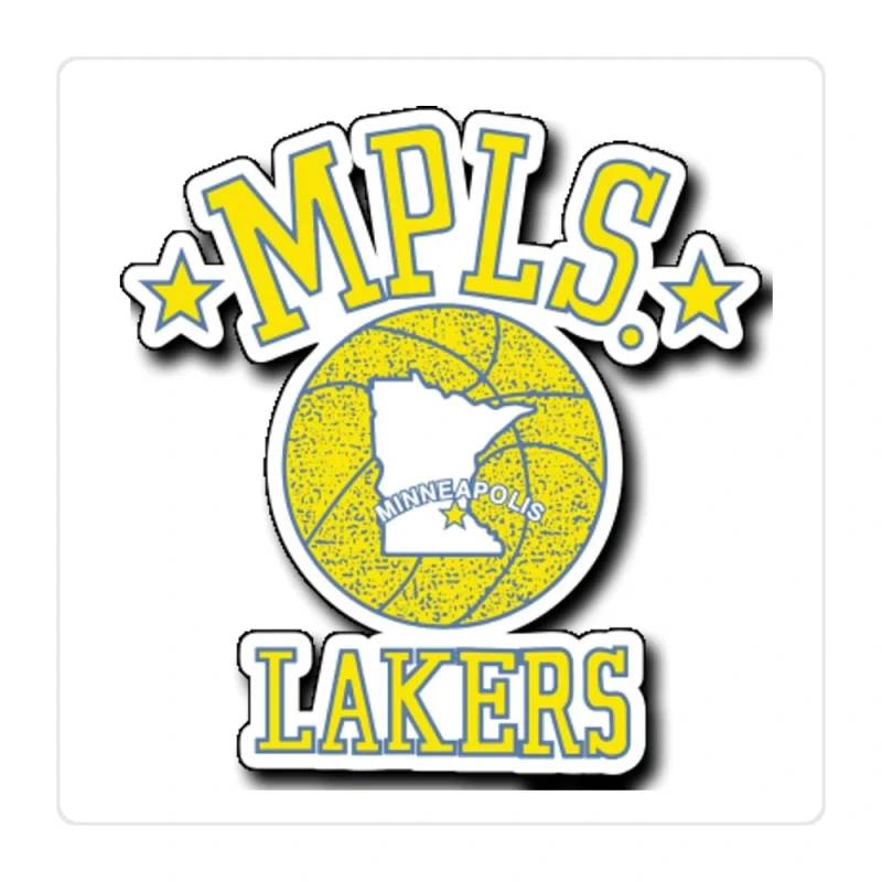 Los Angeles Lakers Full Color Vinyl Sticker - Custom Size