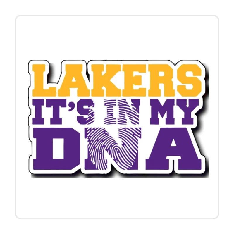 Los Angeles Lakers Full Color Vinyl Sticker - Custom Size