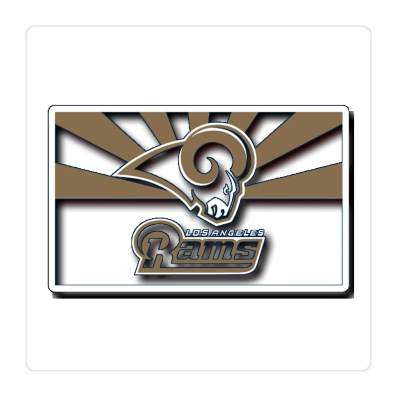 Los Angeles Rams Full Color Vinyl Sticker - Custom Size