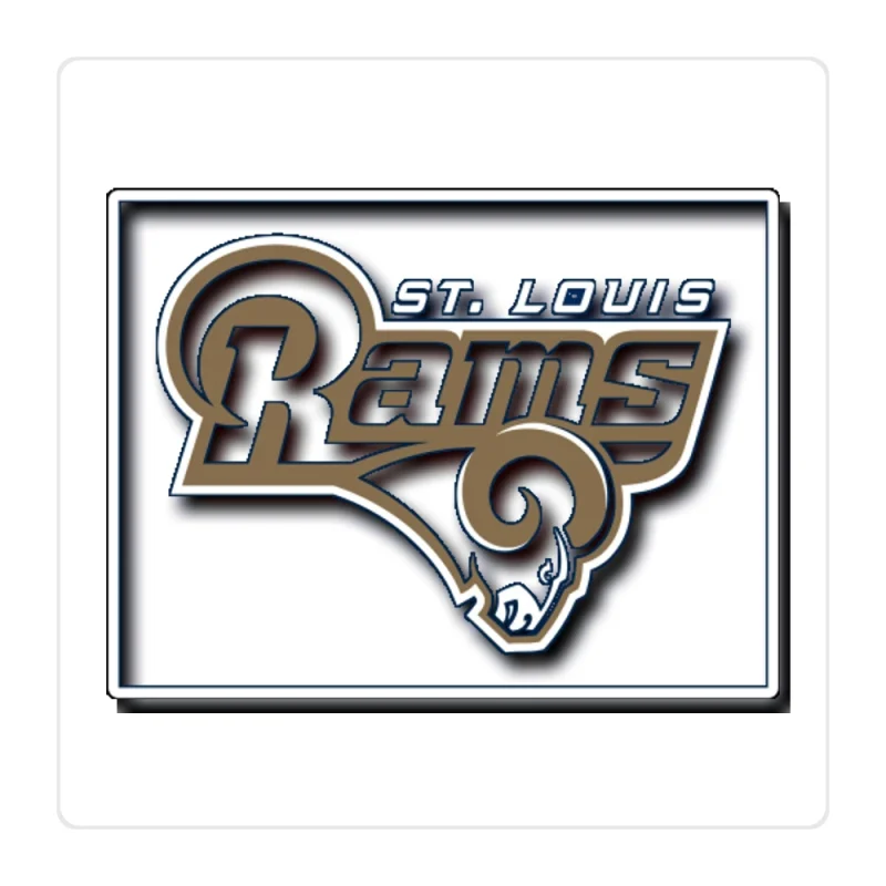 Los Angeles Rams Full Color Vinyl Sticker - Custom Size
