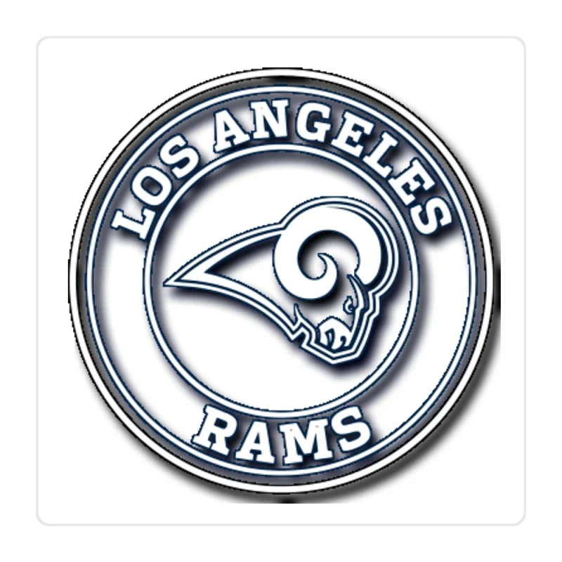 Los Angeles Rams Full Color Vinyl Sticker - Custom Size