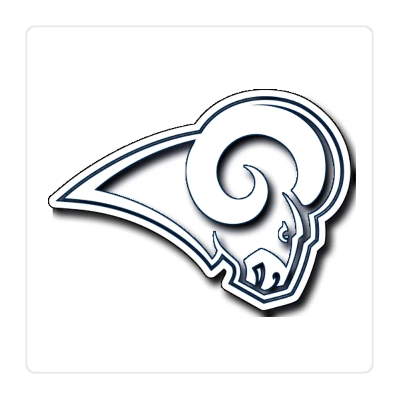 Los Angeles Rams Full Color Vinyl Sticker - Custom Size