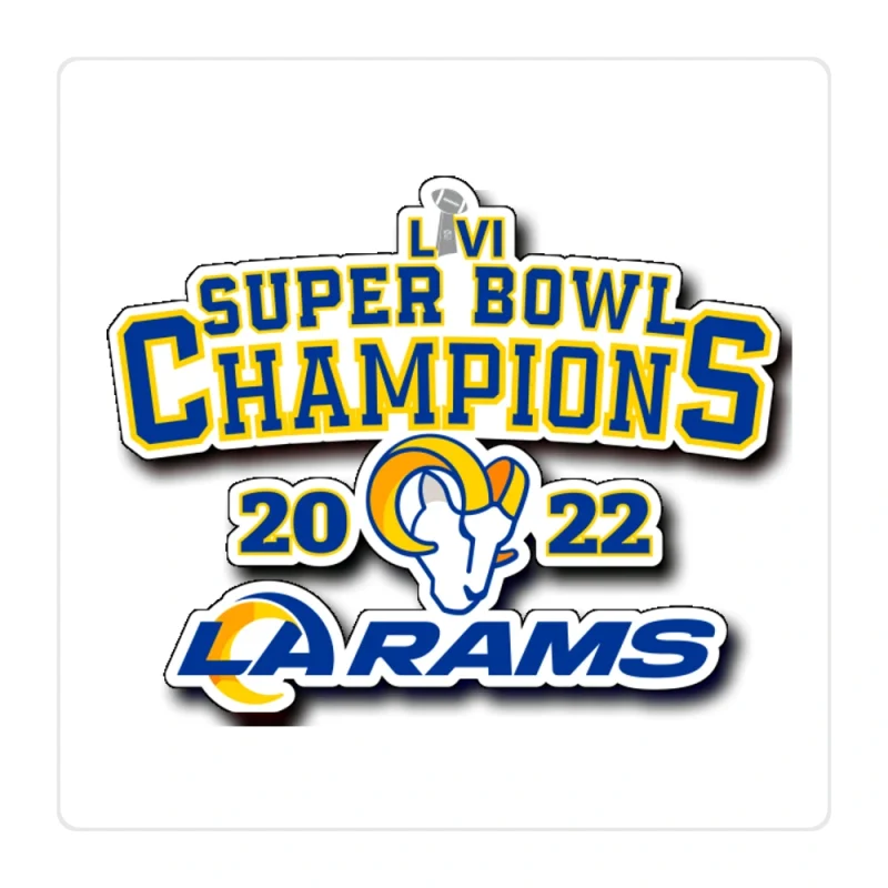 Los Angeles Rams Full Color Vinyl Sticker - Custom Size