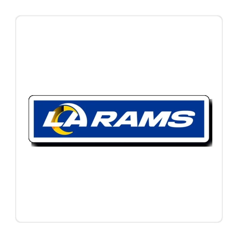Los Angeles Rams Full Color Vinyl Sticker - Custom Size