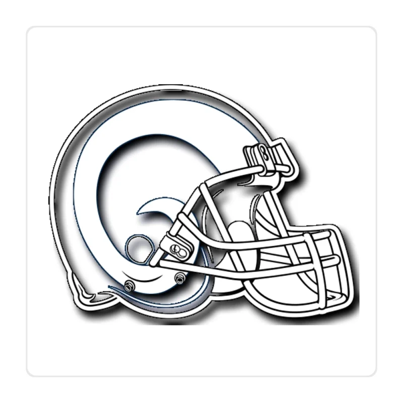 Los Angeles Rams Full Color Vinyl Sticker - Custom Size
