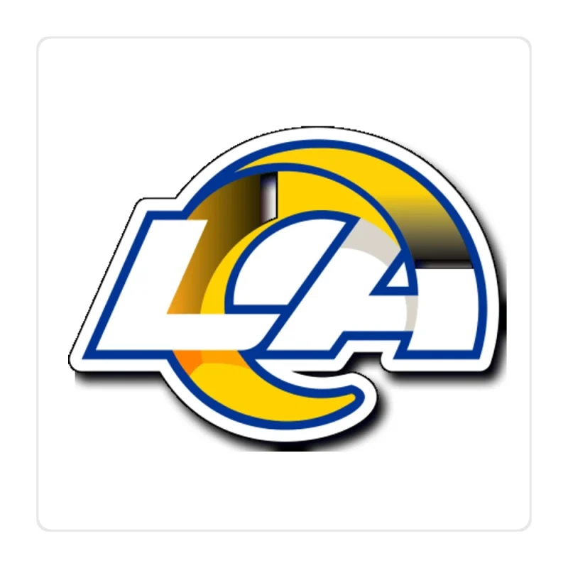 Los Angeles Rams Full Color Vinyl Sticker - Custom Size