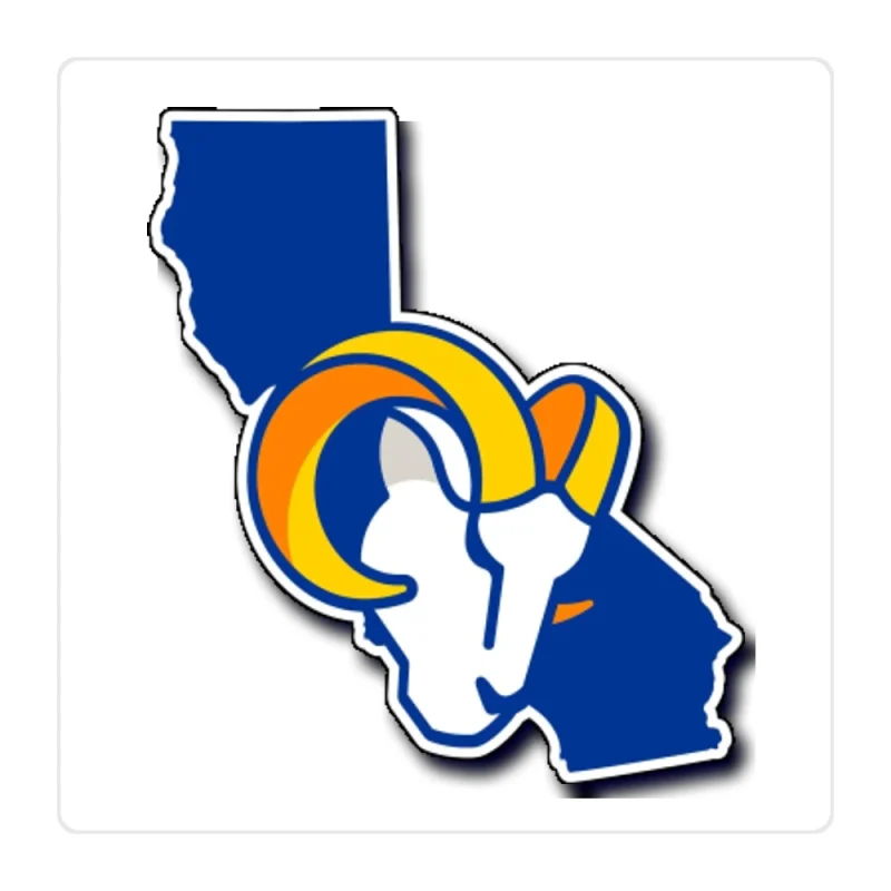 Los Angeles Rams Full Color Vinyl Sticker - Custom Size