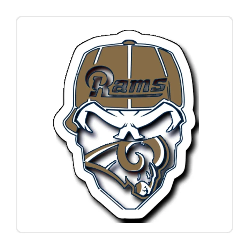 Los Angeles Rams Full Color Vinyl Sticker - Custom Size