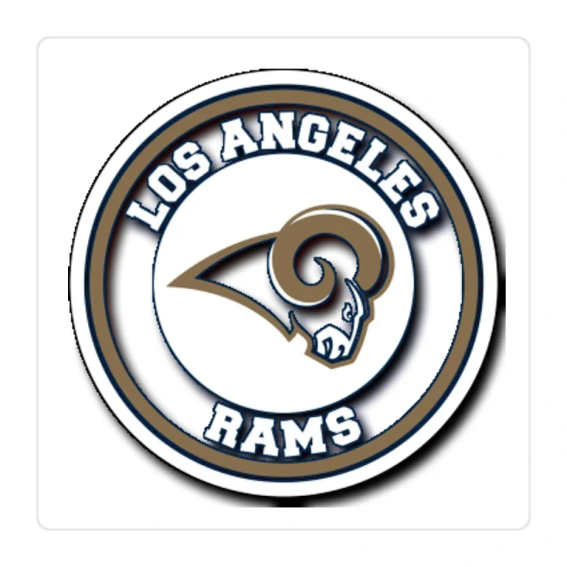 Los Angeles Rams Full Color Vinyl Sticker - Custom Size