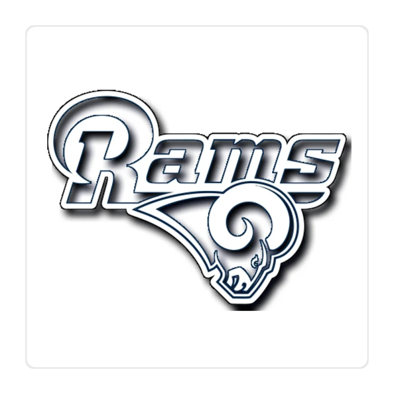 Los Angeles Rams Full Color Vinyl Sticker - Custom Size