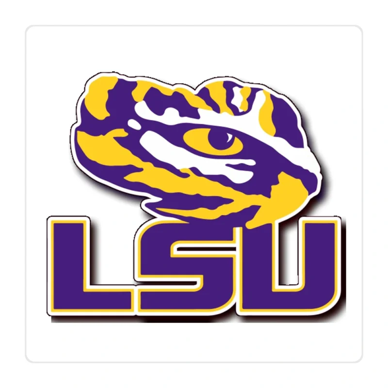 LSU Tigers Full Color Vinyl Decal - Custom Size