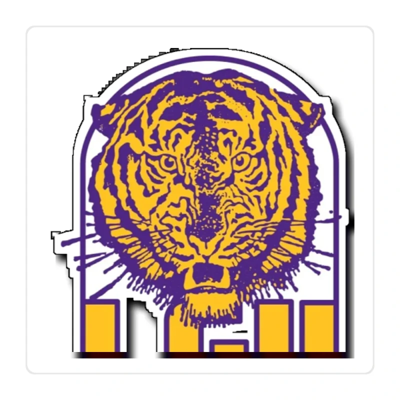 LSU Tigers - Logo 1967 - Full Color Vinyl Sticker - Custom Size