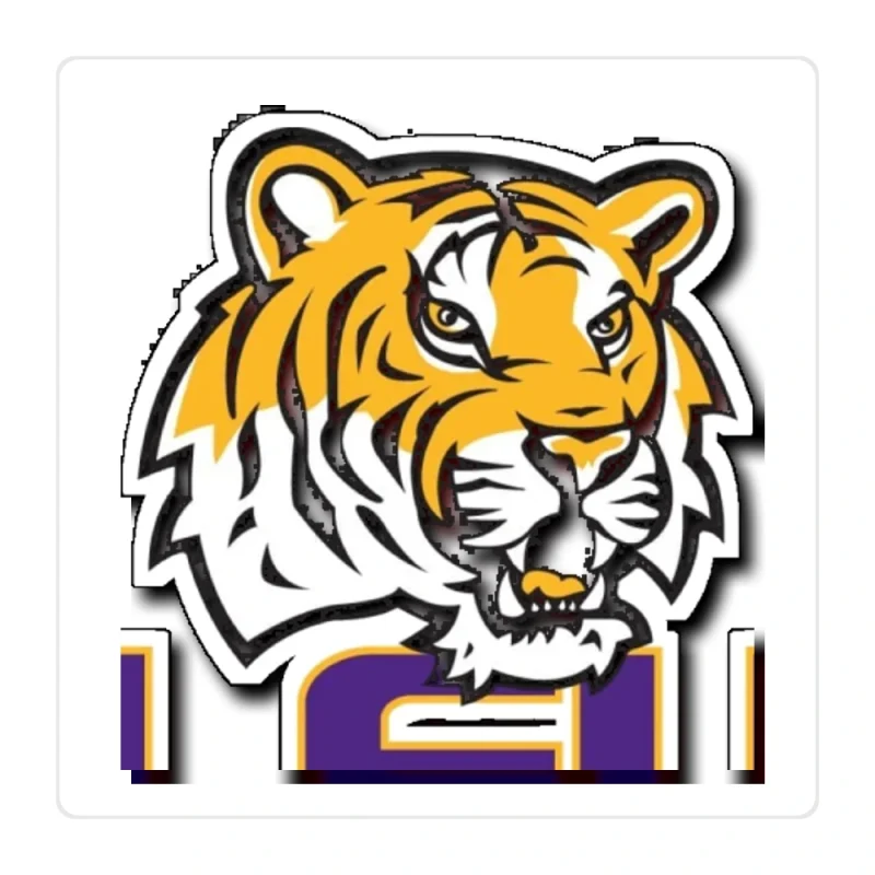 LSU Tigers - Logo 2007 - Full Color Vinyl Sticker - Custom Size