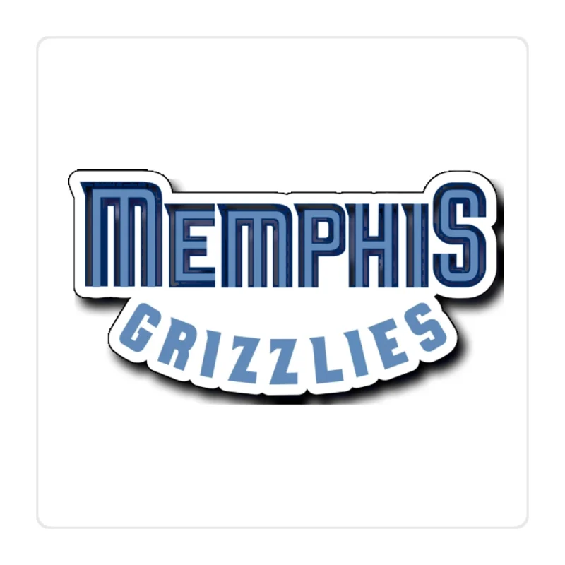 Memphis Grizzlies Full Color Vinyl Sticker - Custom Size