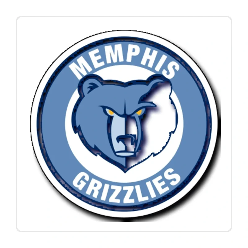 Memphis Grizzlies Full Color Vinyl Sticker - Custom Size
