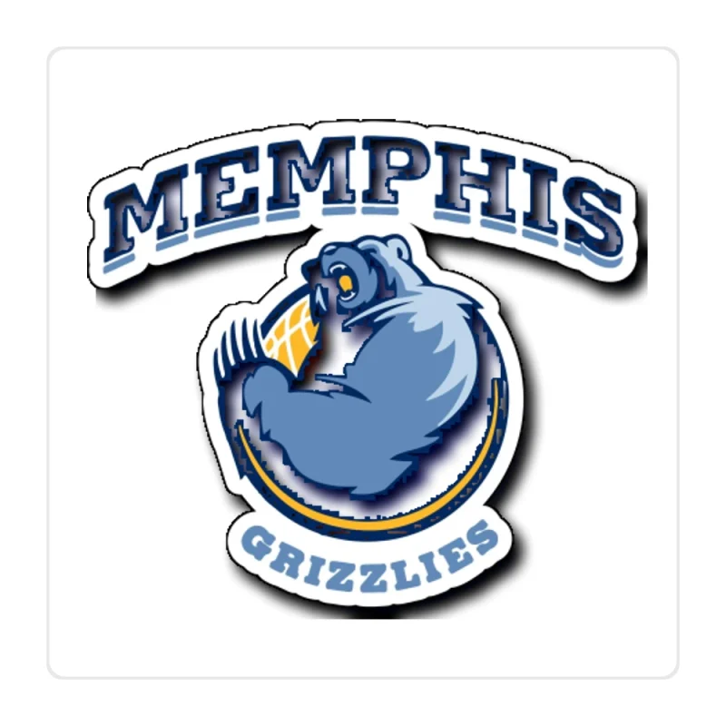 Memphis Grizzlies Full Color Vinyl Sticker - Custom Size