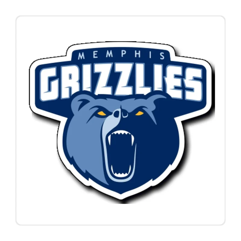 Memphis Grizzlies Full Color Vinyl Sticker - Custom Size