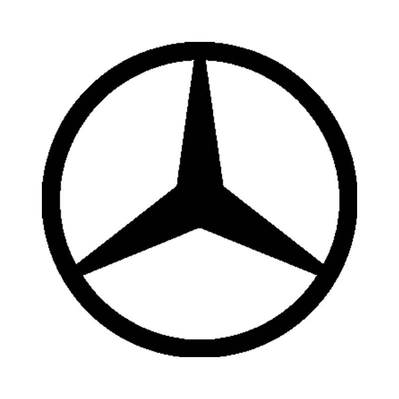 Mercedes Logo Vinyl Decal - Custom Size