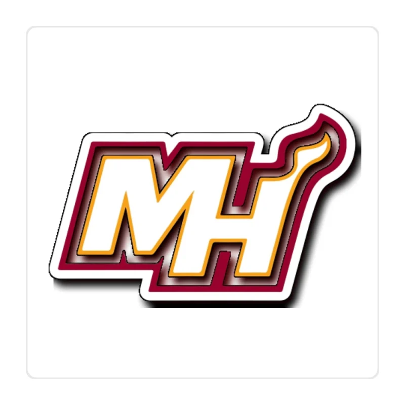 Miami Heat Full Color Vinyl Sticker - Custom Size