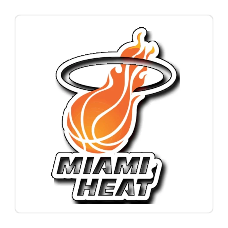 Miami Heat Full Color Vinyl Sticker - Custom Size