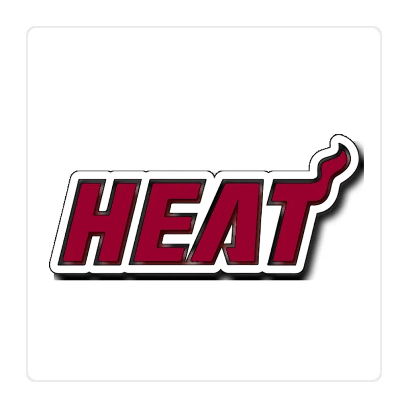 Miami Heat Full Color Vinyl Sticker - Custom Size