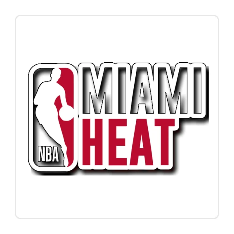 Miami Heat Full Color Vinyl Sticker - Custom Size